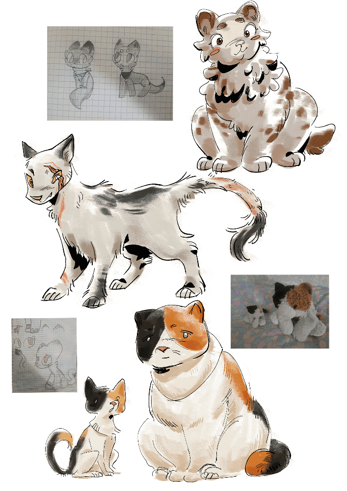 three cats