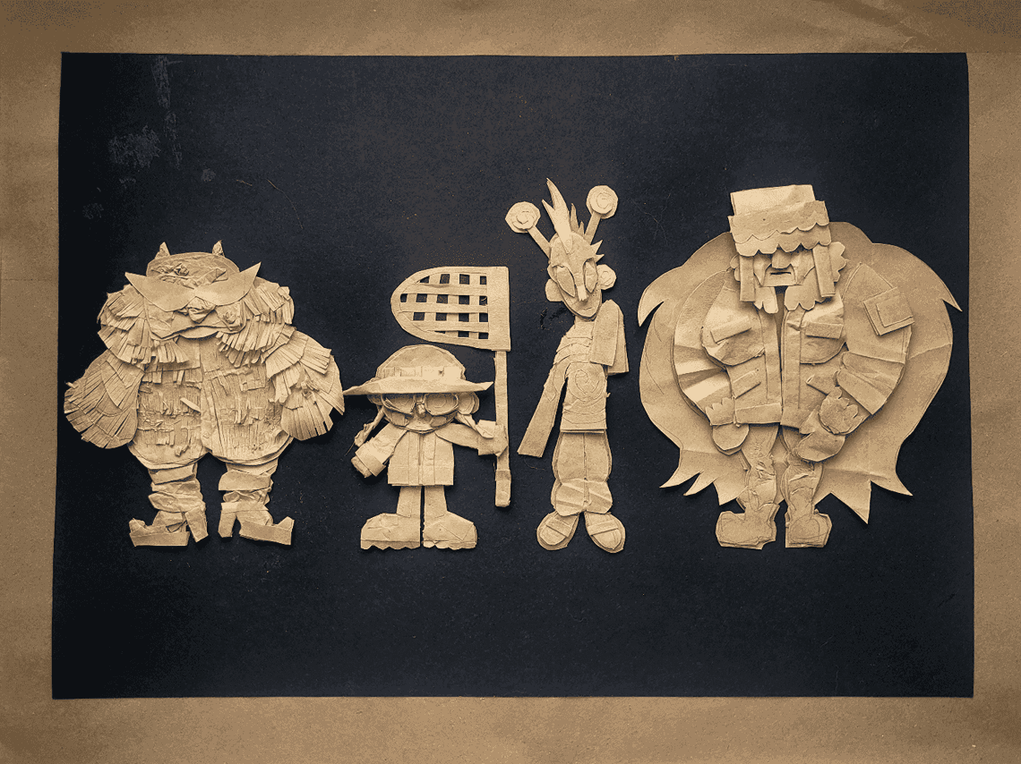 character cut out of paper
