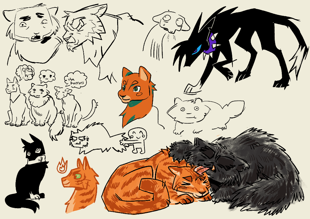 warrior cats sketches