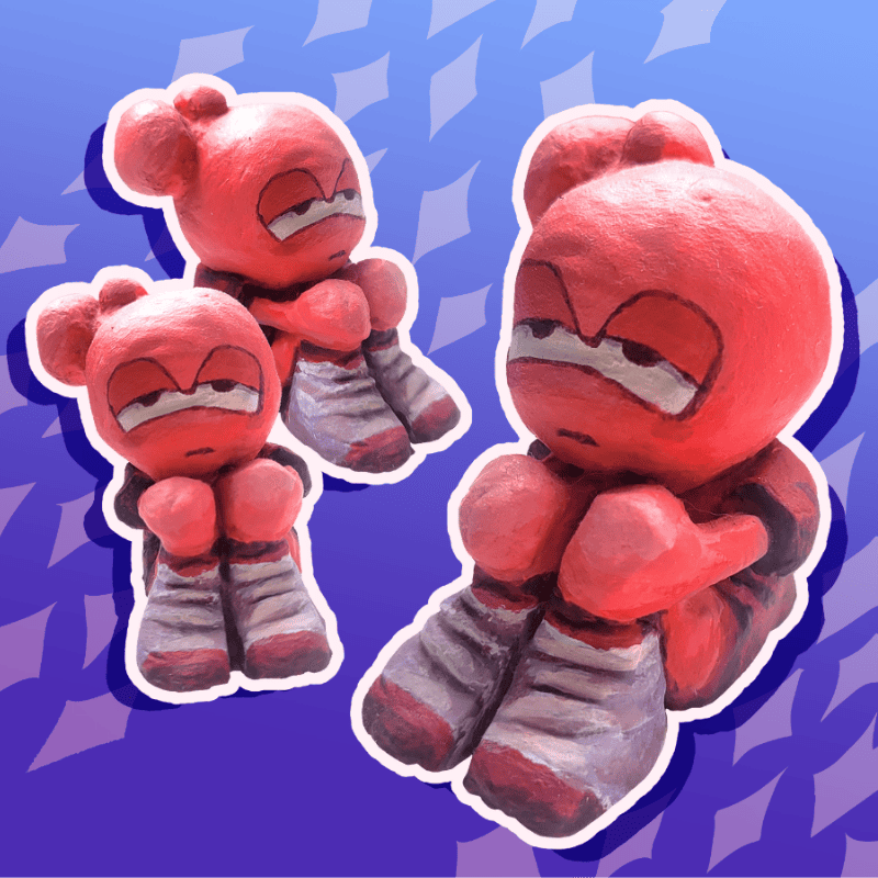 a clay figurine of dude