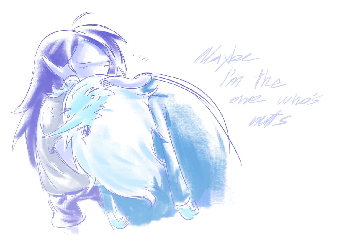 marcy hugging ice king